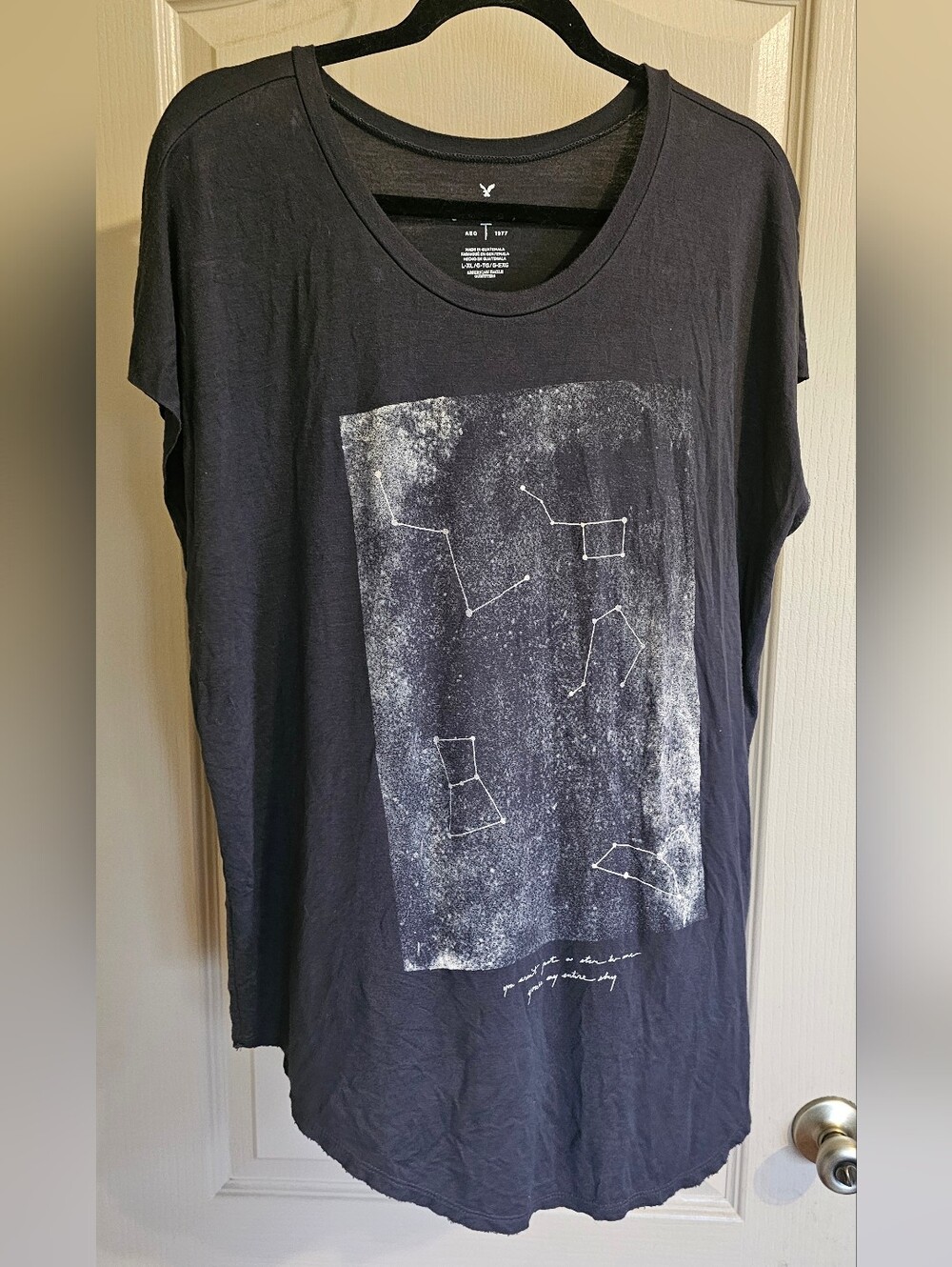 American Eagle Outfitters Constellation Soft & Sexy T Shirt Large Black